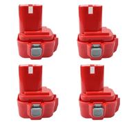 Batterie pour Makita PA09 - Batterie d'outil Ni-MH de 9,6V - 4,0Ah (4000mAh) - Remplacement pour les modèles 9120, 9122, 9134, 9135, 192596-6 - Lot de 4