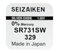 Batterie pour montre Seizaiken 329 SR731SW 1,55 V, oxyde d'argent, fabriquée au Japon, 1,5 V
