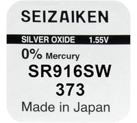 Batterie pour montre Seizaiken 373 SR916SW 1,55 V, oxyde d'argent, fabriquée au Japon, 1,5 V