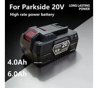 Batterie pour outil électrique Parkside 20V, gamme complète, PAP B1 B3, batterie pour perceuse à main A3/PAP 208 A1, 4.0Ah 6.0Ah, batterie lithium-ion 4.0 mah 2