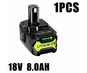 Batterie pour outils 18 V - Batterie de rechange Ni-Cd - 8 000 mAh - Compatible avec les modèles P104, P105, P102 et P103 -à l'unité - Batterie seule