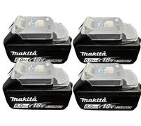 Batterie pour outils électriques, capacité de 6 Ah, système de protection avancé, lot de 4 batteries Makita 6 Ah