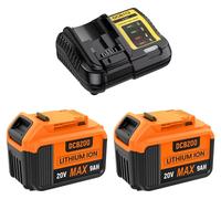 Batterie pour outils électriques, haute capacité 9000 mAh, compatibilité double tension, chargeur 2BAT 4A