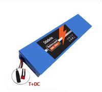 Batterie pour trottinette électrique - Batterie Li-ion 48 V 13S4P - Capacité de 60 000 mAh - BMS intégré - Connecteur en T + prise CC