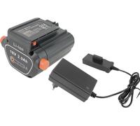 Batterie PowerSmart 2,9 Ah + chargeur rapide pour Gardena 8877-20, 8881-20, 9335 (souffleur polyvalent AccuJet Li-18) et 9825 (coupe-bordures ComfortCut Li-18/23R)