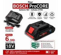 Batterie ProCORE 18V 6Ah cellule 21700 compatible Bosch GSR GBH GWS GOP outil perforateur visseuse meuleuse 18V