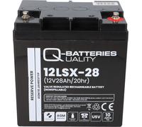 Batterie Q-Batteries 12LSX-28, 12 V, 28 Ah, technologie AGM, durée de vie de 10 ans