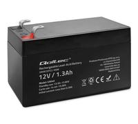 Batterie Qoltec Agm 12 V 1,3 Ah Sans Entretien Efficace Longue Durée De Vie Pour Onduleurs, Balances Et Caisses Enregistreuses