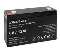 Batterie Qoltec Agm 6 V 12 Ah Sans Entretien Efficace Longue Durée De Vie Pour Onduleurs, Balances Et Caisses Enregistreuses