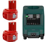 batterie rechargeable 12V NI-MH, capacité 4000mAh, adaptée à différents outils, 1chargeur2batterie