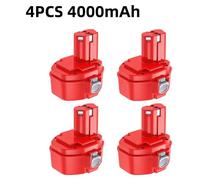 Batterie rechargeable 14,4V - Batterie de remplacement PA14 pour outils électriques - Ni-MH 4000mAh - Lot de 4 batteries rechargeables - Compatible avec les modèles 1422, 1433, 1420, 192600-1, 6281D, 