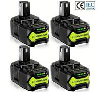 Batterie rechargeable 18V - Batteries de rechange - Coffret de 4 batteries - 8 Ah - Lithium-ion - Pour outils électriques sans fil - Compatible avec les modèles P104/P107/P108/P109