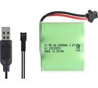Batterie rechargeable AA - YUNIQUE - 3.6V 2400mAh - Câble USB inclus - Prise SM 2P - Écologique