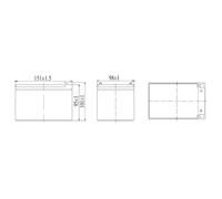 Batterie rechargeable au plomb 12V 12Ah - VELAMP - 23731