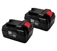 Batterie rechargeable, capacité de 6000 mAh, compatible avec les outils Parkside, lot de 2 batteries 20V 6.0Ah