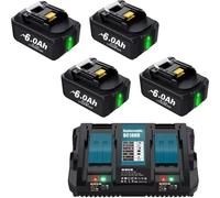Batterie rechargeable, capacité de 6000mAh, compatibilité avec les outils 18V, kit 3