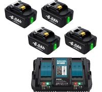Batterie rechargeable, capacité de 6000mAh, tension de 18V, compatibilité polyvalente, set 3