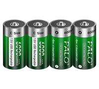 Batterie rechargeable, chargement USB de type C, conception respectueuse de l'environnement, lot de 4 batteries