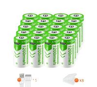 Batterie rechargeable, connecteur USB de type C pour la recharge, technologie Li-Ion, 20 pièces