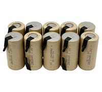 Batterie rechargeable de type Sub-C, capacité de 2800 mAh, compatible avec les outils électriques, lot de 10 batteries, 1,2V