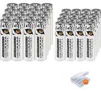 Batterie rechargeable, haute capacité, compatibilité étendue, format 16 piles AA et 16 piles AAA