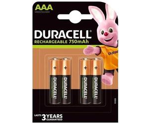 Batterie Rechargeable HR3/AA 750 mAh - 4 pcs. Duracell
