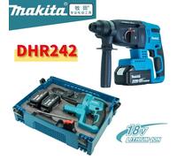 Batterie rechargeable Li-Ion 18V 100% Makita, perceuse à percussion rotative sans fil Makita DHR242 18V 3 modes, sans balais, robuste, professionnelle DHR242BOX