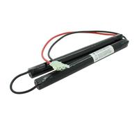 Batterie rechargeable NiMH 7,2V 3600mAh, format 2x L1x3, 5/4A, avec câble de 300mm et connecteur, remplace la batterie Liteplan 6/MH40/TS/AS