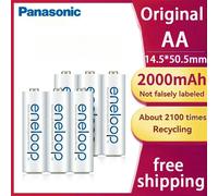 Batterie rechargeable Panasonic Eneloop originale AA AAA 1,2 V 1900 mAh 800 mAh pré-chargeée NiMH, adaptée aux lampes de poche, appareils photo et jouets AAA 16PCS
