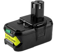 Batterie Ryobi 18v One+ Plus - RB18L25 RB18L40 RB18L50 P108 P107 P104 P780 - Li-ion - 6 Ah - Noir