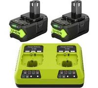 Batterie Ryobi P108 18V 6000mAh Li-ion - Lot de 2 avec chargeur