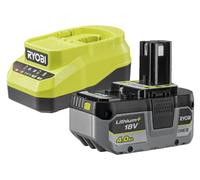 Pack Batterie RYOBI 18V One+ 4,0Ah LithiumPlus - 1 Chargeur Rapide 2.0Ah RC18120A-140X