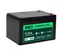 Batterie sans entretien Green Cell AGM VRLA 12V 12Ah pour caisses enregistreuses, jouets, caméras (151x98.5x95mm)