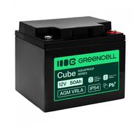 Batterie sans entretien Green Cell AGM VRLA 12V 50Ah pour alimentation UPS, dimensions (197x166x170mm)