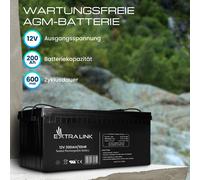 Batterie solaire AGM 12V 200Ah batterie solaire camping-car batterie bateau b...