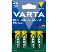 Varta Batteries rechargeables Ready2Use NiMH AA 2600mAh 1.2V - Pack de 4 - HR6 14,5x50,5 mm
