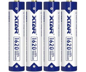 Batterie XTAR R03/AAA 1,5 V Li-ion 1620 mWh 1000 mAh avec protection - 4 pièces