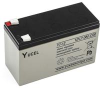 Batterie Yucel Y7-12 12V 7Ah. Dimensions (longueur x largeur x hauteur): (151mm x 65mm 94mm) Poids: 2,45Kg