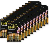 Batteries alcalines Duracell, lot de 4. Type : piles AA (LR6/R6), format "piles doigt"