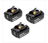 Makita BL 1830 B Batteries 18V - 3 Ah / 3000 mAh Li-Ion avec témoin de charge intégré - 3 pièces