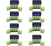 Batteries Li-ion, rechargeables, capacité de 2800mAh, compatibilité polyvalente, 64xBatterie 32Chargeur, 3,7V