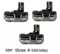 Batteries lithium-ion - Bloc batterie 18 V - 8,0 Ah - Lot de 3 - Sans effet mémoire - Faible autodécharge - Compatible avec les modèles P104/P107/P108/P109