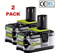 Batteries lithium-ion - Bloc de batteries lithium-ion - 18 V - 8000 mAh - Lot de 2 - Compatible avec les modèles P104, P107, P108, P109