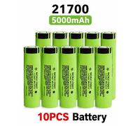 Batteries lithium-ion rechargeables - Format 21700 - 3,7 V - 5000 mAh - Lot de 10