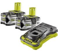 Batteries Lithium+ RYOBI 18V ONE+, 5,0 Ah, Chargeur Ultra Rapide 5,0 A, Pack 2 Batteries, RC18150-250