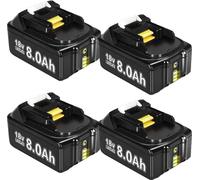 Batteries pour outils électriques, capacité 8000mAh, compatibles avec BL1830, 4STK 8.0Ah