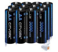 Batteries, technologie Ni-MH rechargeable, performance durable, format 12 piles AA