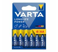 Varta Piles AA Longlife Power LR06 1,5V alcalines - Lot de 6 - Fabriqué en Allemagne