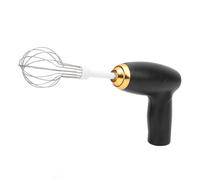 Batteur à main sans fil, fouet électrique portable rechargeable par USB, batteur à œufs électrique ABS, agitateur à main portable sans fil pour mélanger, cuire, cuisiner (Noire)