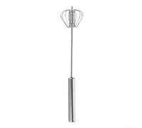 Batteur à main semi-automatique en acier inoxydable - Mélangeur pour œufs et crème sans électricité, ustensile de cuisine compact avec nettoyage facile (Middle and Middle)
